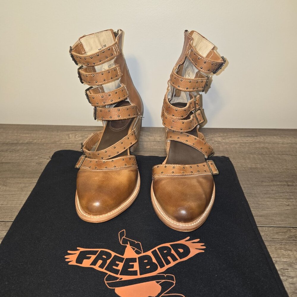 🦅 Freebird by Steven "Salty" Multi-Strap Leather Boots Size 10🦅 - Picture 2 of 7